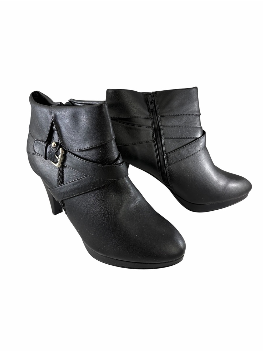 Women’s Lane Bryant Black Ankle Bootie w/Wraparound Strap New in Box 12W